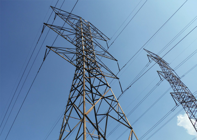 Hydro lines in the sky.